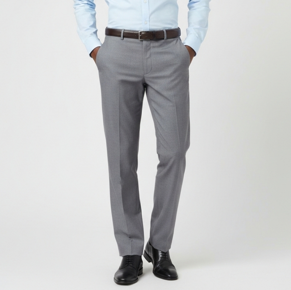 Calvin Klein Men's Gray Buainess Casual Neutral Straight Leg Dress Pants 31x30